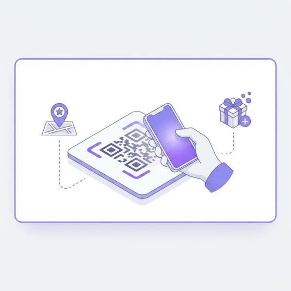 Customer scanning a BonusQR code to leave a Google Maps review and collect a loyalty reward