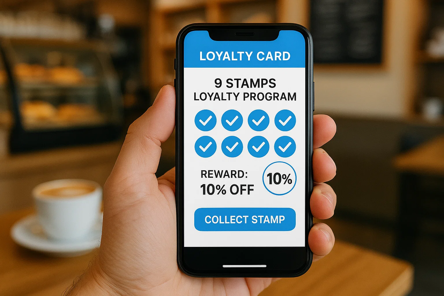 Digitale App mit Stempelkarte ersetzt die alte Papierkarte