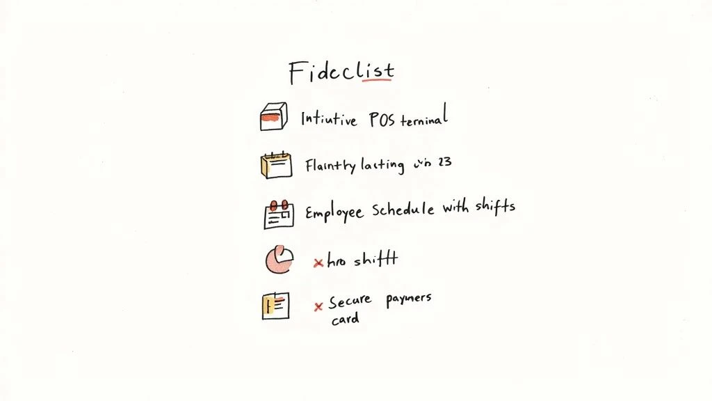 Odręcznie napisana lista kontrolna zatytułowana