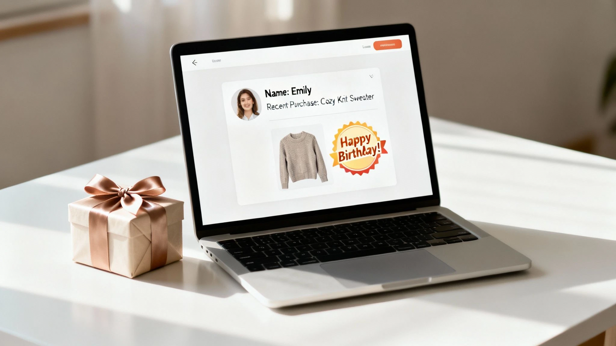 El propietario de una pequeña empresa analiza los datos de sus clientes en una tableta, con tablas y gráficos que muestran el compromiso de los clientes.