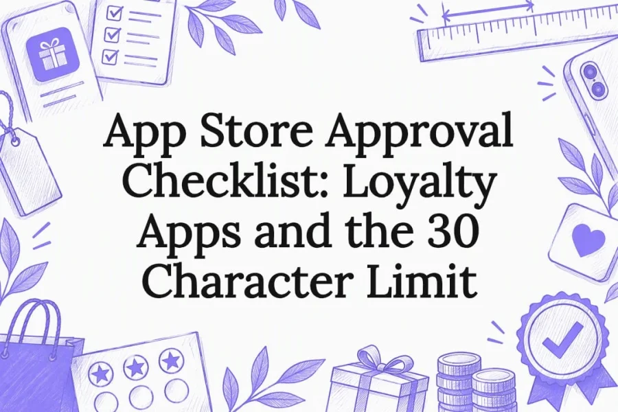 Checklist de aprobación en la App Store: apps de fidelización y el límite de 30 caracteres
