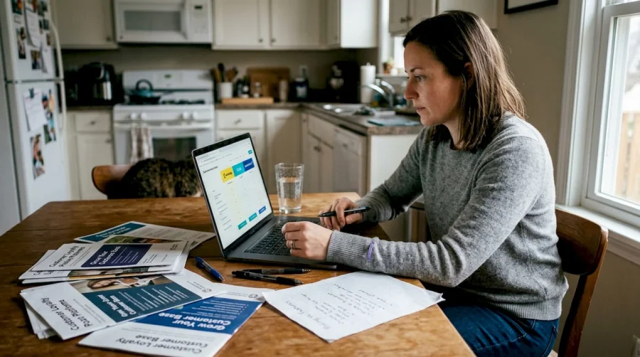 Właściciel firmy wybiera platformę do automatyzacji poczty e-mail