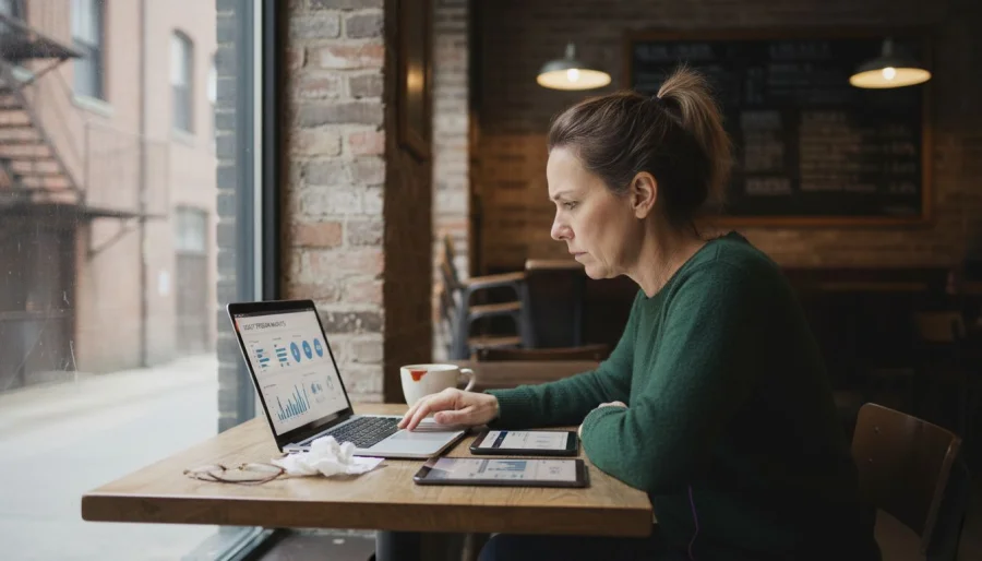 K&aacute;v&eacute;z&oacute;tulajdonos ellenőrzi a hűs&eacute;gprogram statisztik&aacute;it