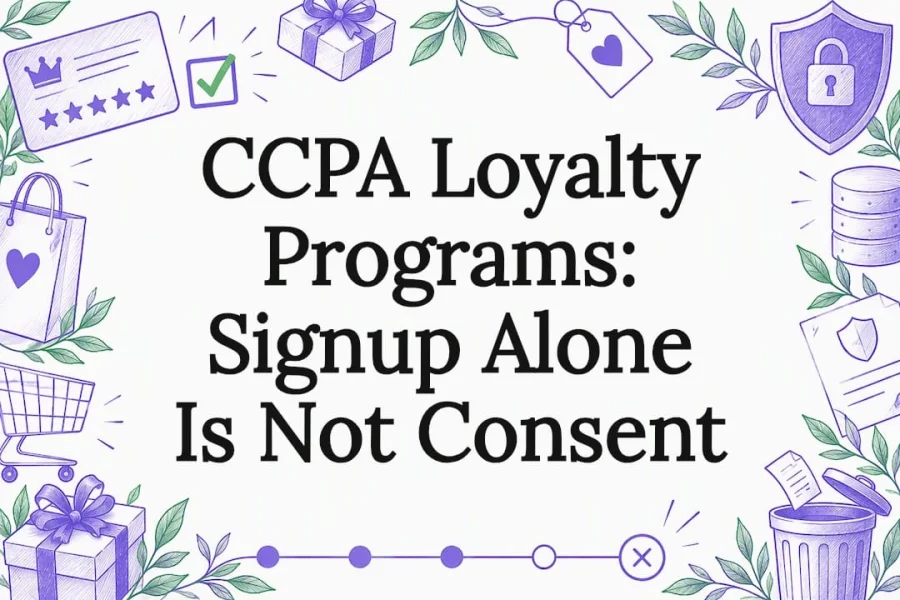 CCPA Loyalty Programs: Signup Alone Is Not Consent