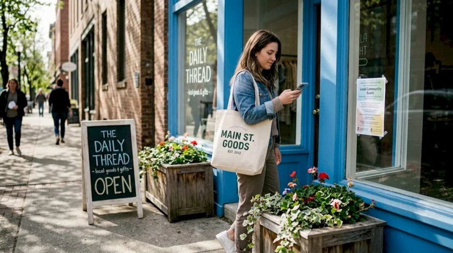 Z&aacute;kazn&iacute;k kontroluje věrnostn&iacute; aplikaci před butikem