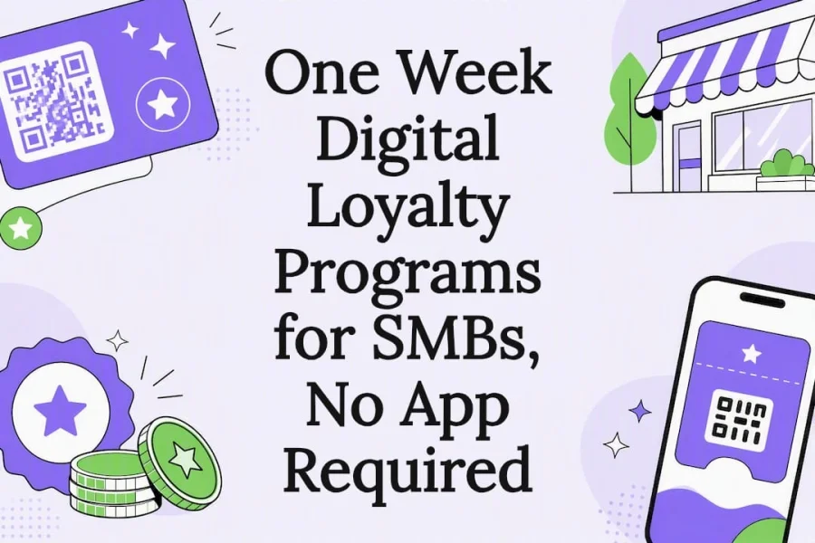 One Week Digital Loyalty Programs for SMBs, No App Required