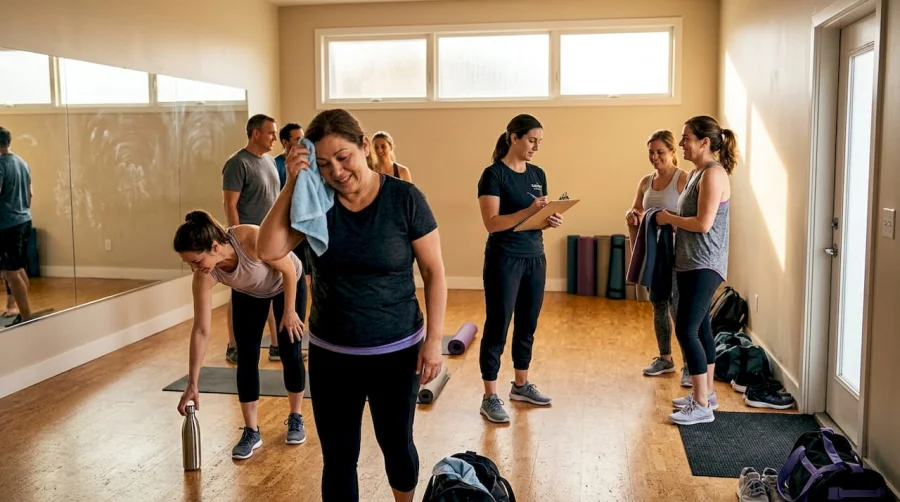 Hodina ve fitness studiu po wellness sezen&iacute;