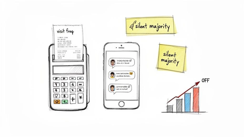 Kézzel rajzolt üzleti koncepciók: egy számológép