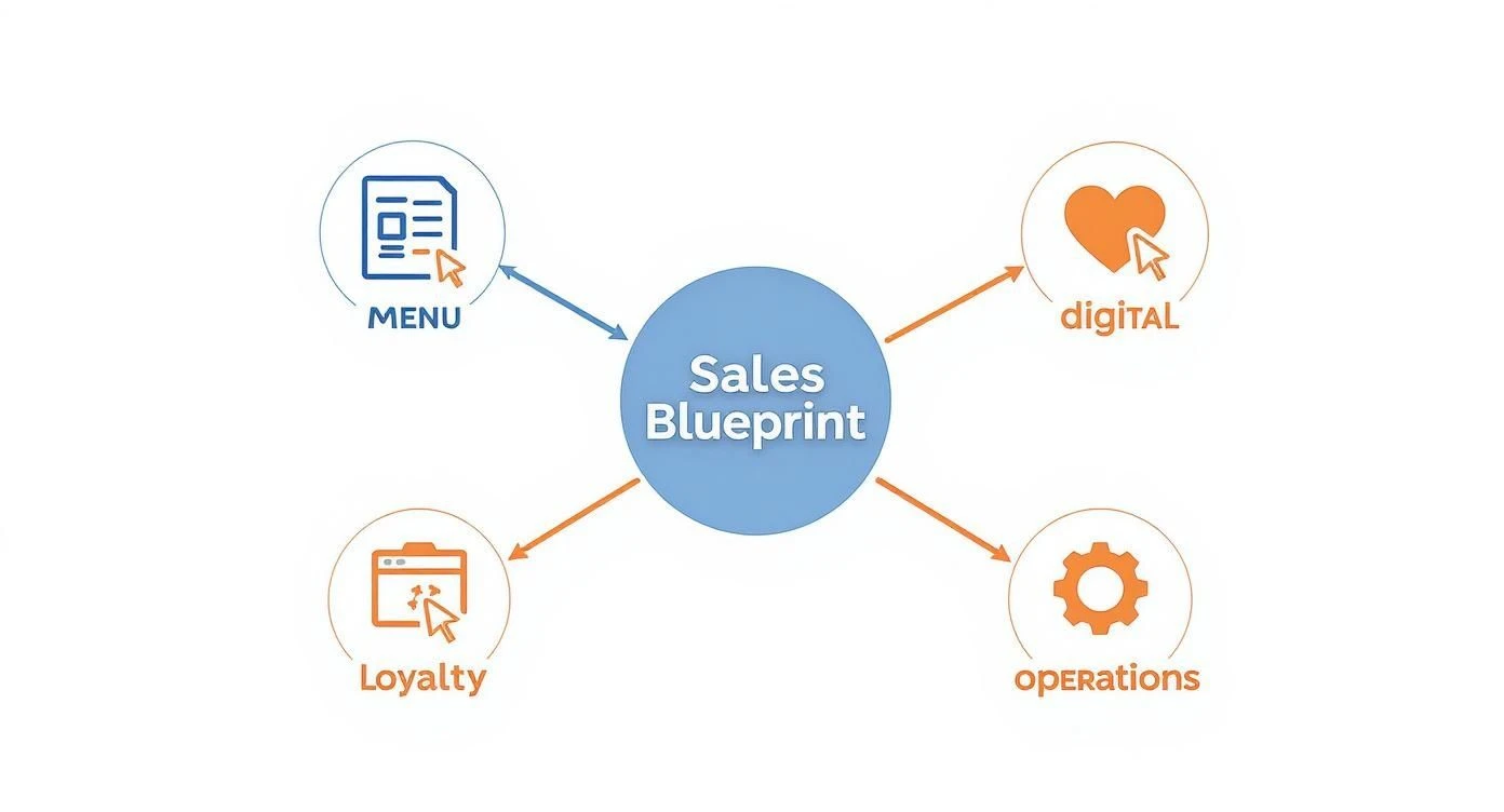 Infografika az éttermi eladások növeléséről