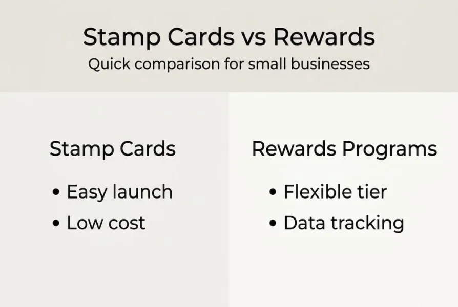 Infograf&iacute;a comparativa entre tarjetas de sellos y programas de recompensas
