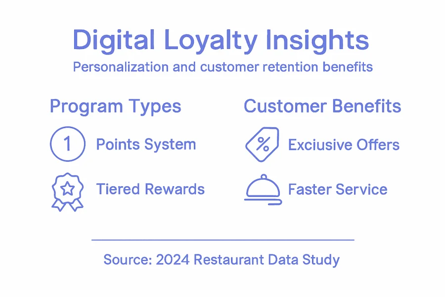 Infographie sur les programmes de fid&eacute;lisation num&eacute;riques des restaurants