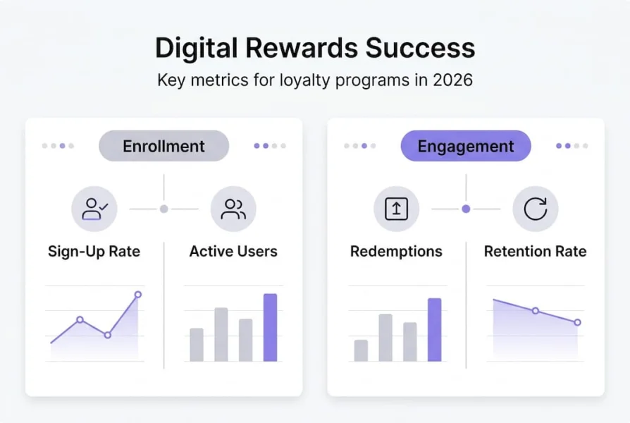 Infografika zobrazuj&iacute;c&iacute; metriky digit&aacute;ln&iacute;ho programu odměn