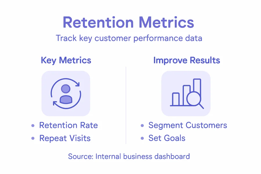Infographic showing SMB retention key metrics