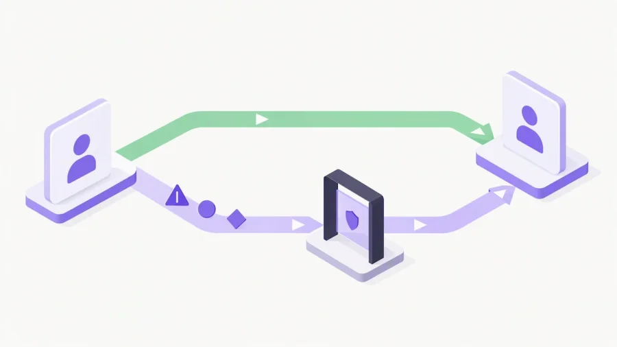 Low-risk access and suspicious-session verification paths