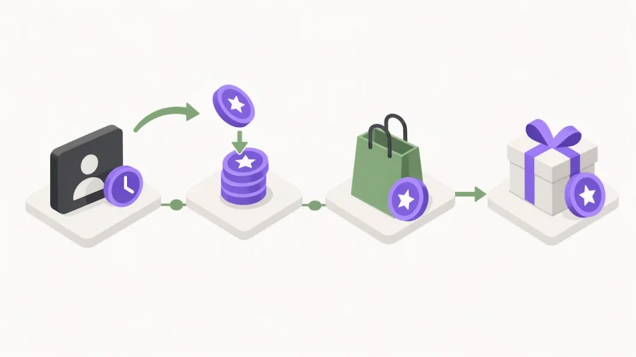 Loyalty points lead to a return purchase