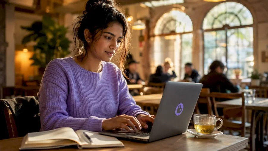Person working on CRM for discounts