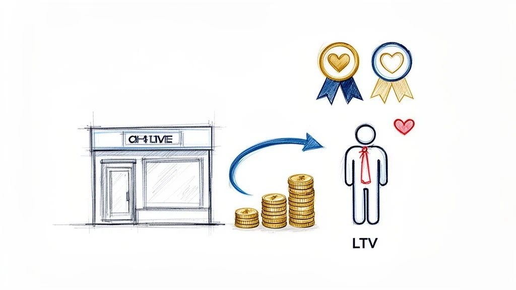 Der Shop generiert Einnahmen, die zu einem Customer Lifetime Value und Treuepr&auml;mien f&uuml;r einen Kunden f&uuml;hren.