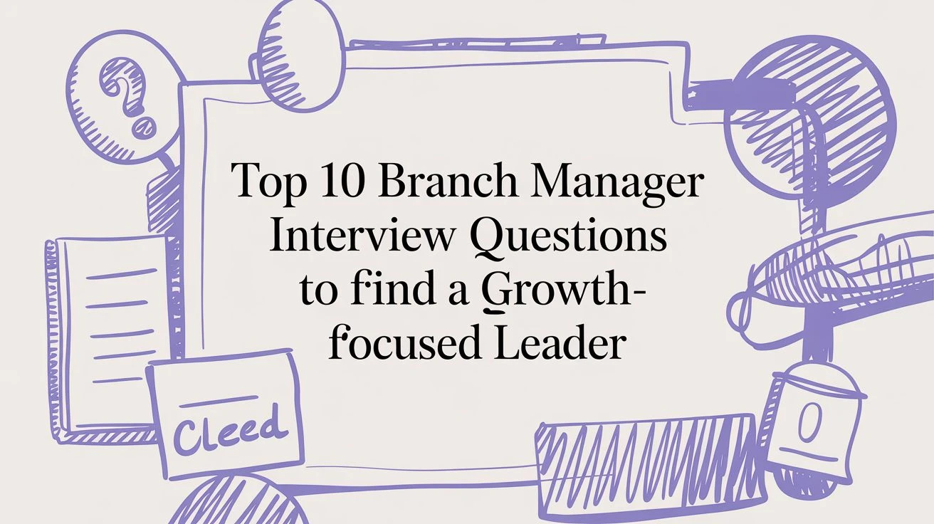 Top 10 Branch Manager Interview Questions to Find a Growth-Focused Leader
