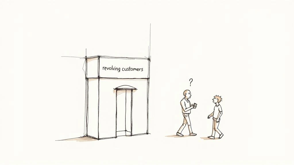 Két zavarodott férfi áll egy