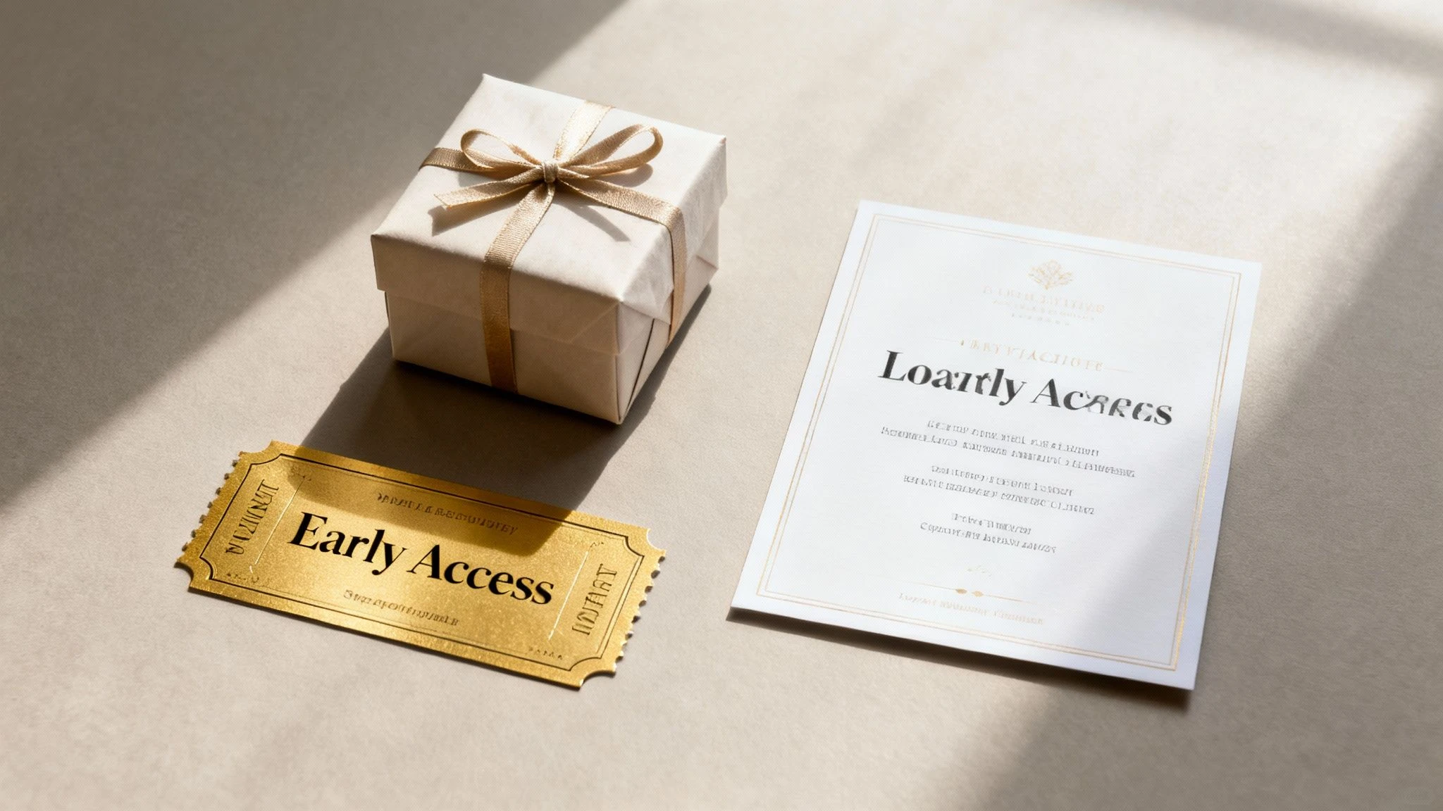 Una confezione regalo ben confezionata con un nastro, che simboleggia un premio prezioso e premuroso per un cliente fedele.