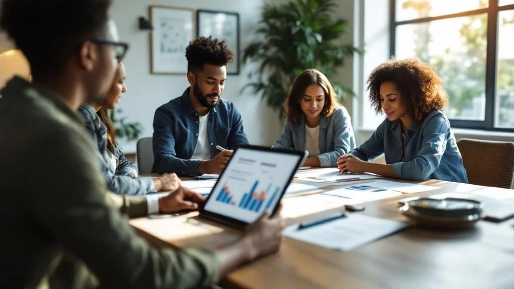 Un tableau de bord numérique présentant diverses analyses et graphiques de marketing, indiquant la mesure du succès.